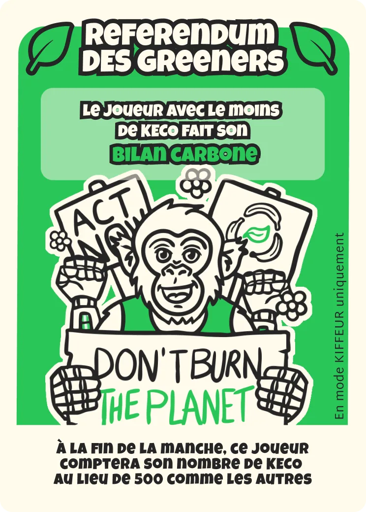Carte action « Référendum des Greeners »